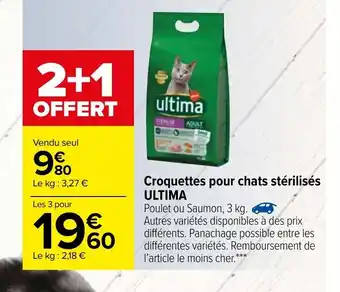 Carrefour Croquettes pour chats stérilisés Ultima offre