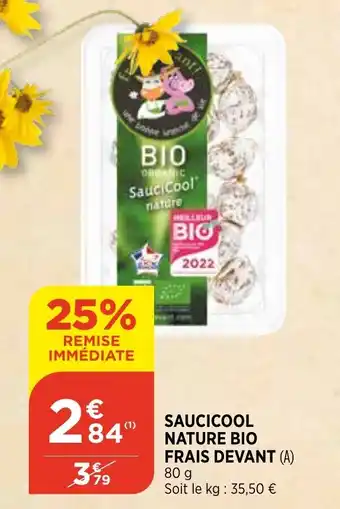 Bi1 Saucicool nature bio frais devant offre