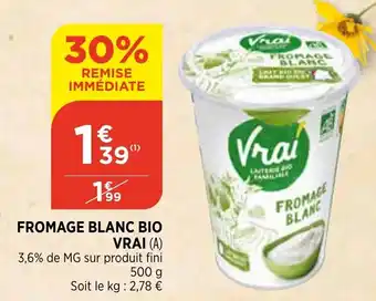 Bi1 Fromage blanc bio vrai offre