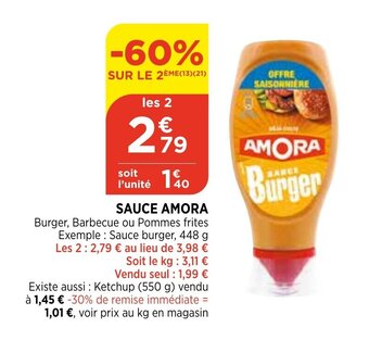 Bi1 Sauce amora offre