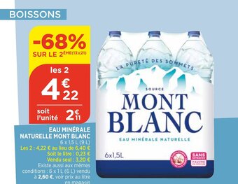 Bi1 Eau minérale naturelle mont blanc offre