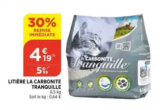 Bi1 Litiere la carbonite tranquille offre