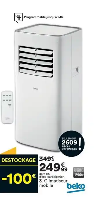BUT BEKO climatiseur mobile offre