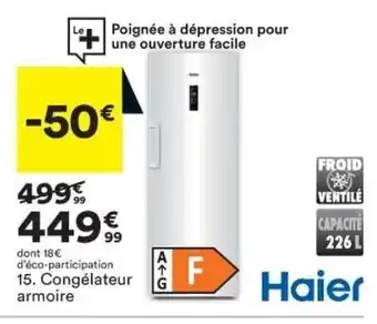 BUT HAIER congélateur armorie offre