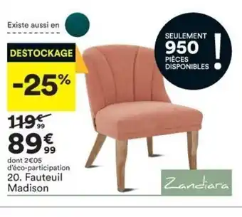 ZANDIARA fauteuil madison