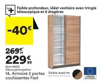 BUT Armoire 2 portes coulissantes fast offre