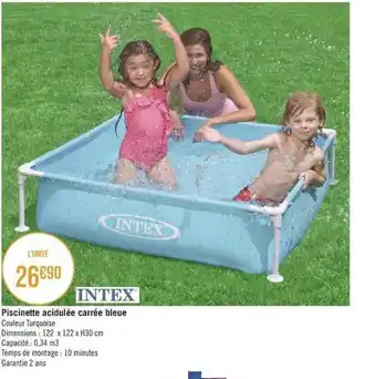 Piscinette Acidulée Carrée Bleue