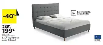 BUT Lit 140x190 cm Japp 2 Scandi offre