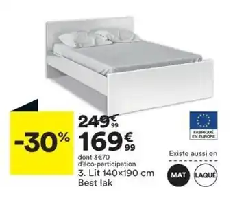 BUT Lit 140x190 cm Best lak offre