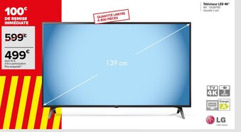 Carrefour Téléviseur Led 4K Réf: 55UN7100 offre