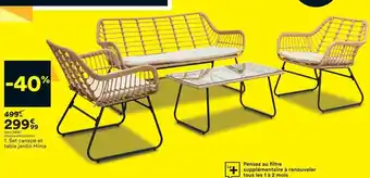 BUT Set canapé et table jardin Hima offre
