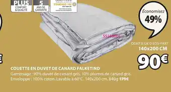 JYSK Couette En Duvet de Canard Falketind offre