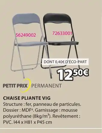 JYSK Chaise Pliante Vig offre