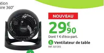 Mr Bricolage Ventilateur De Table offre