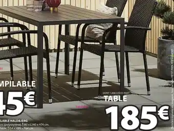 JYSK Table de Jardin Jersore offre