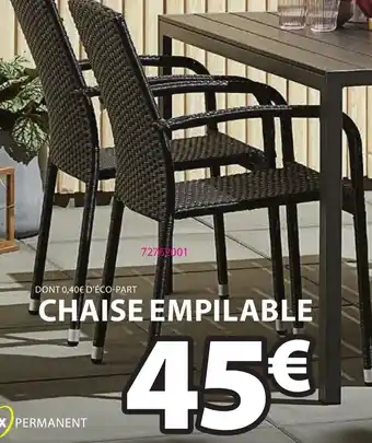 JYSK Chaise Empilable offre