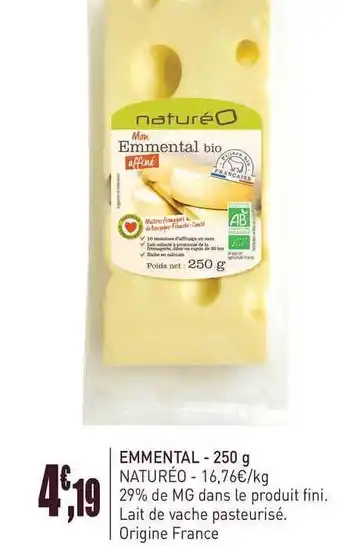 naturéO Emmental - 250 G offre