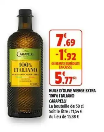 Huile d'Olive Vierge Extra 100% Italiano Carapelli
