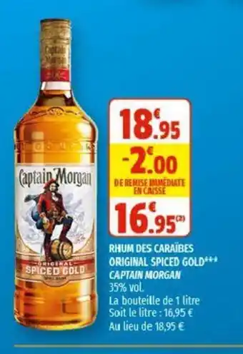 Coccinelle Supermarché Rhum Des Caraïbes Original Spiced Gold Captain Morgan offre