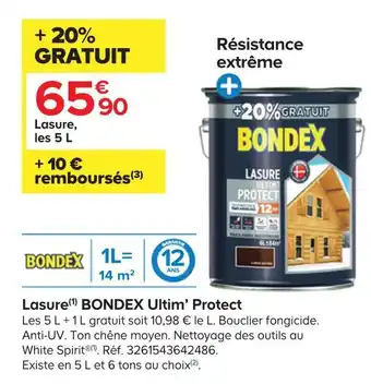 Castorama Bondex lasure ultim’ protect offre