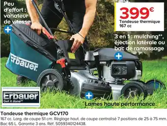 Castorama Tondeuse thermique gcv170 offre