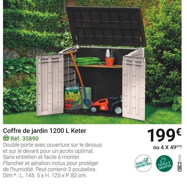 Promo Keter coffre de jardin 1200 l keter chez Gamm vert
