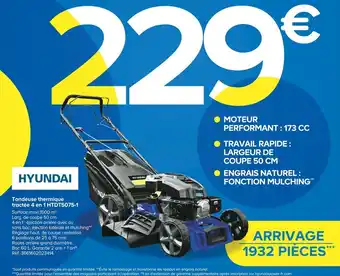 Castorama Hyundai tondeuse thermique tractée 4 en 1 htdt5075-1 offre