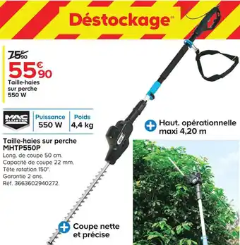 Castorama Taille-haies sur perche mhtp550p offre