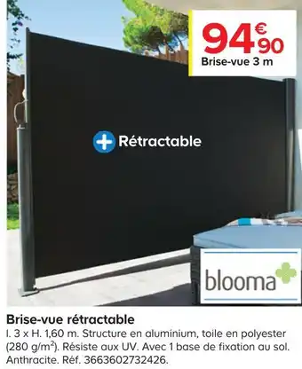 Castorama Brise-vue rétractable offre