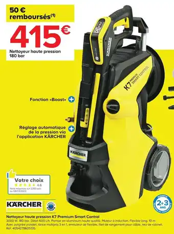 Castorama Karcher nettoyeur haute pression k7 premium smart control offre