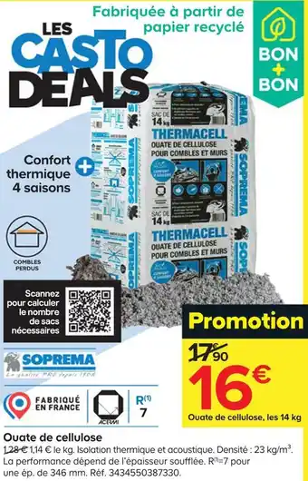 Castorama Soprema ouate de cellulose offre