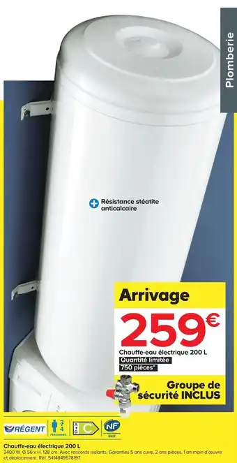 Castorama Chauffe-eau électrique 200 l offre