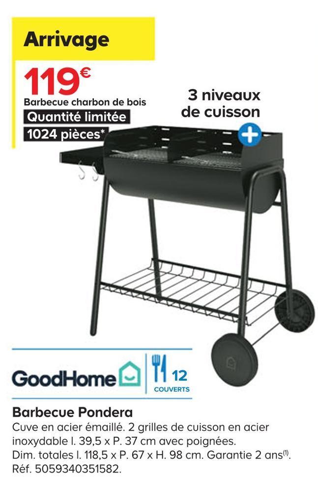 Promo Goodhome barbecue pondera chez Castorama