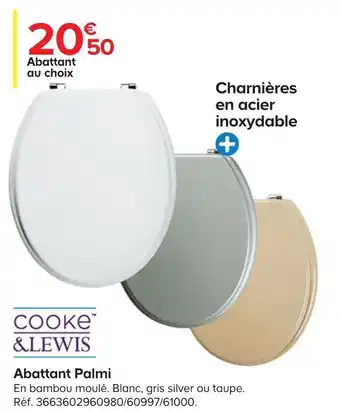 Castorama Cooke & lewis abattant palmi offre