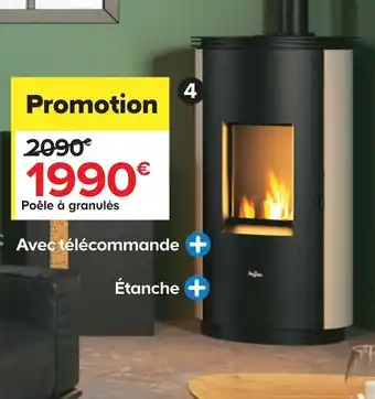 Castorama Poêle à granulés floyd offre