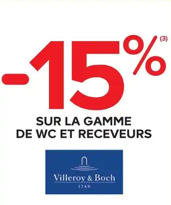 Castorama Bon plan sur la gamme de wc et receveurs offre