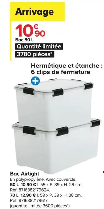 Castorama Bac airtight offre