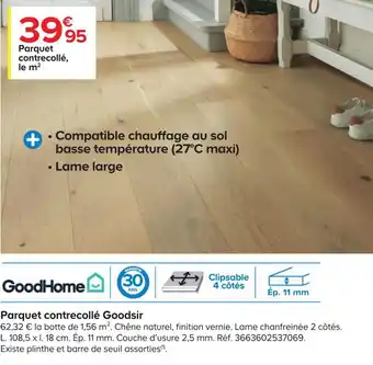 Castorama Goodhome parquet contrecollé goodsir offre