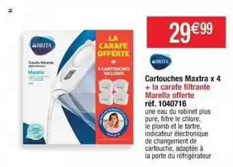 Cora x Carrefour Cartouches Maxtra X4 Brita offre