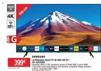 Cora x Carrefour Téléviseur Smart Tv 4k Uhd Led 43 offre