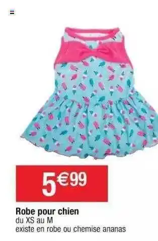 Cora x Carrefour Robe Pour Chien offre