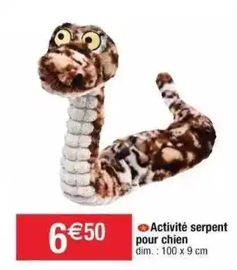 Cora x Carrefour Activité Serpent Pour Chien offre