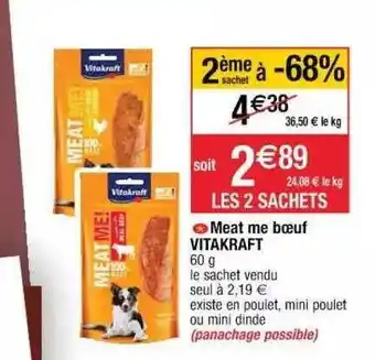 Cora x Carrefour Meat Me Bœuf Vitakraft offre