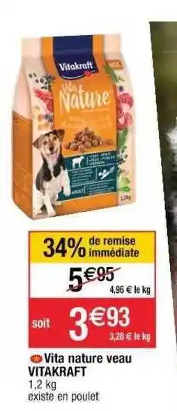Cora x Carrefour Vita Nature Veau Vitakraft offre