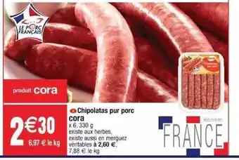Chipolatas Pur Porc Cora