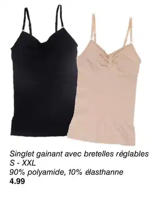 Singlet gainant avec bretelles réglables S - XXL