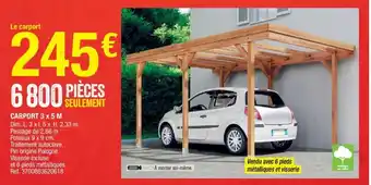 Brico Dépôt Carport offre