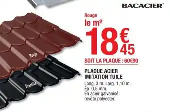 Brico Dépôt BACACIER plaque acier imitation tuile offre