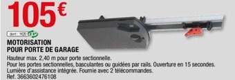 Brico Dépôt Motorisation pour porte de garage offre