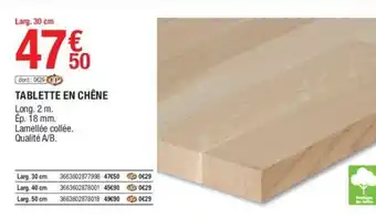 Brico Dépôt Tablette en chêne offre